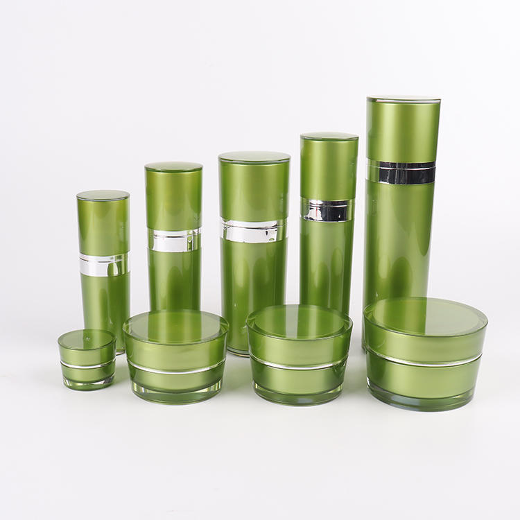 Envases cosméticos / Tarros de crema acrílica / Botellas de loción acrílica / Tarros de crema / Botellas de loción (verde)