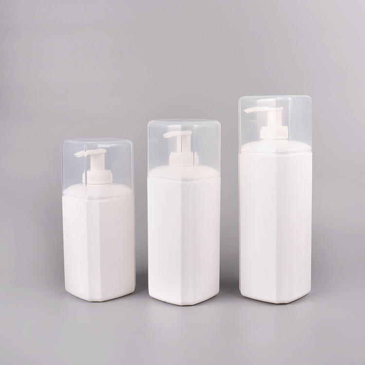 Envases cosméticos / Botellas cuadradas de PE / Botellas de loción （Cuidado de la piel / cuerpo / champú）